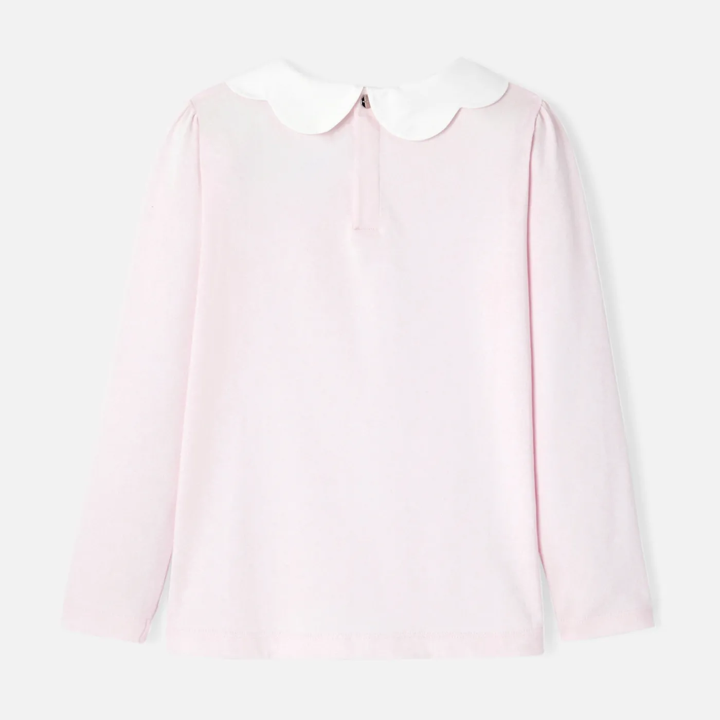 Enfant Jacadi T-shirt enfant fille à col festonné - rose poudre