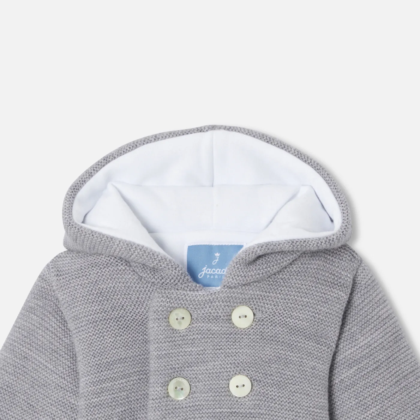 Jacadi Veste burnous en tricot bébé - gris chine clair